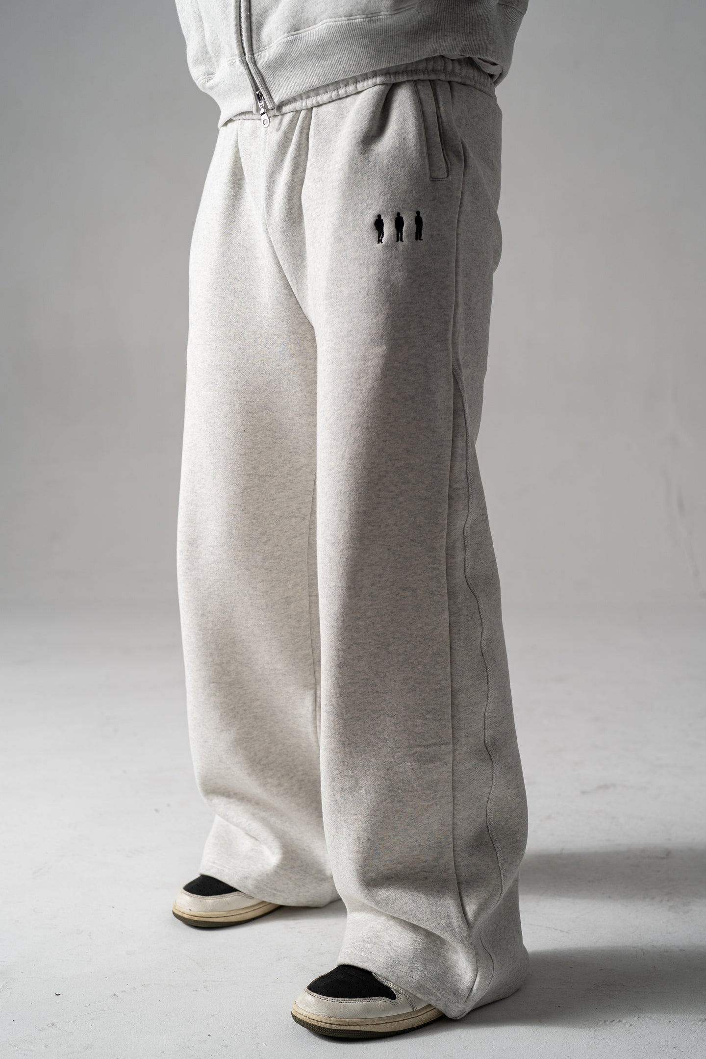 White Wide-Leg Sweatpants